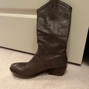 Frye Dark Brown Heeled Boots
